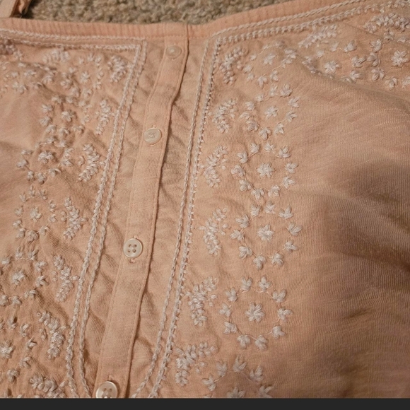 American Eagle Outfitters Orange Ruffled Smocked Camisole - Picture 2 of 5